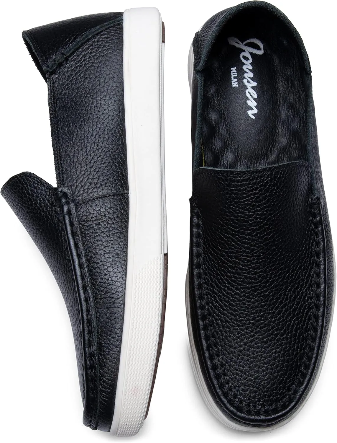Jousen Men's Loafers & Slip-ons Leather Mens Casual Shoes