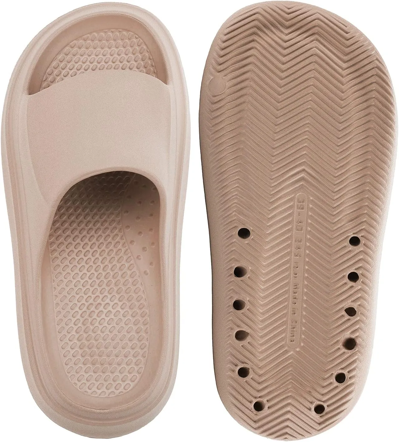 Jscreen Cloud Slides for Women and Men, EVA Non-Slip Super Soft Quick Drying Pillow Slippers, Lightweight Spa Open Toe Bathroom Shower Sandals Massage Foam Slippers for Indoor Outdoor