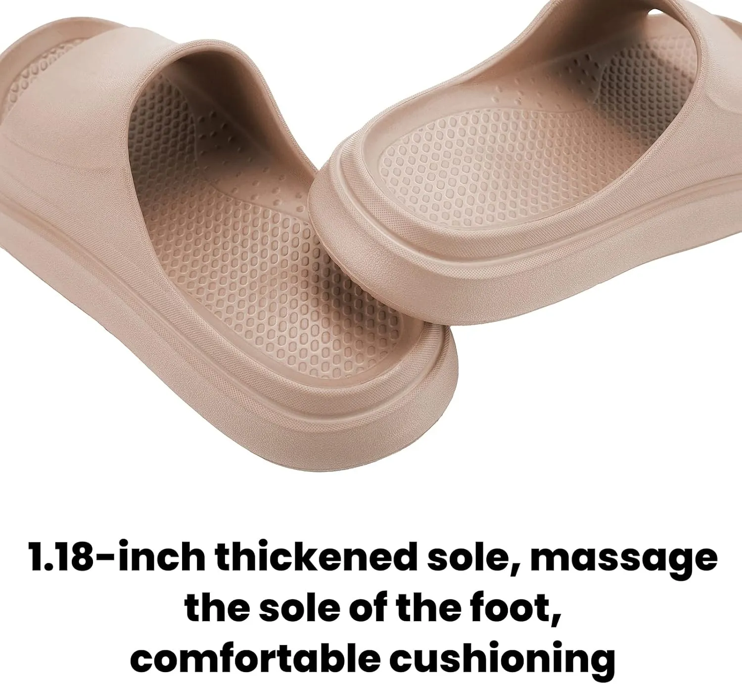 Jscreen Cloud Slides for Women and Men, EVA Non-Slip Super Soft Quick Drying Pillow Slippers, Lightweight Spa Open Toe Bathroom Shower Sandals Massage Foam Slippers for Indoor Outdoor