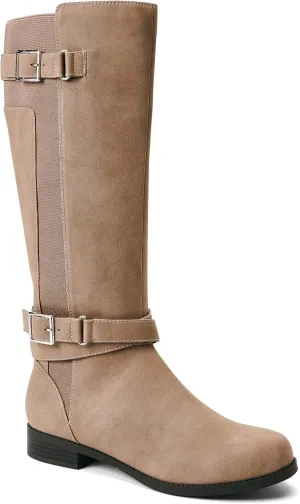 JustFab Noel Flat Boots for Women - Women's Boots, Riding Boots, Knee High Boots for Women, Womens Boots & Booties - Casual Boots for Women
