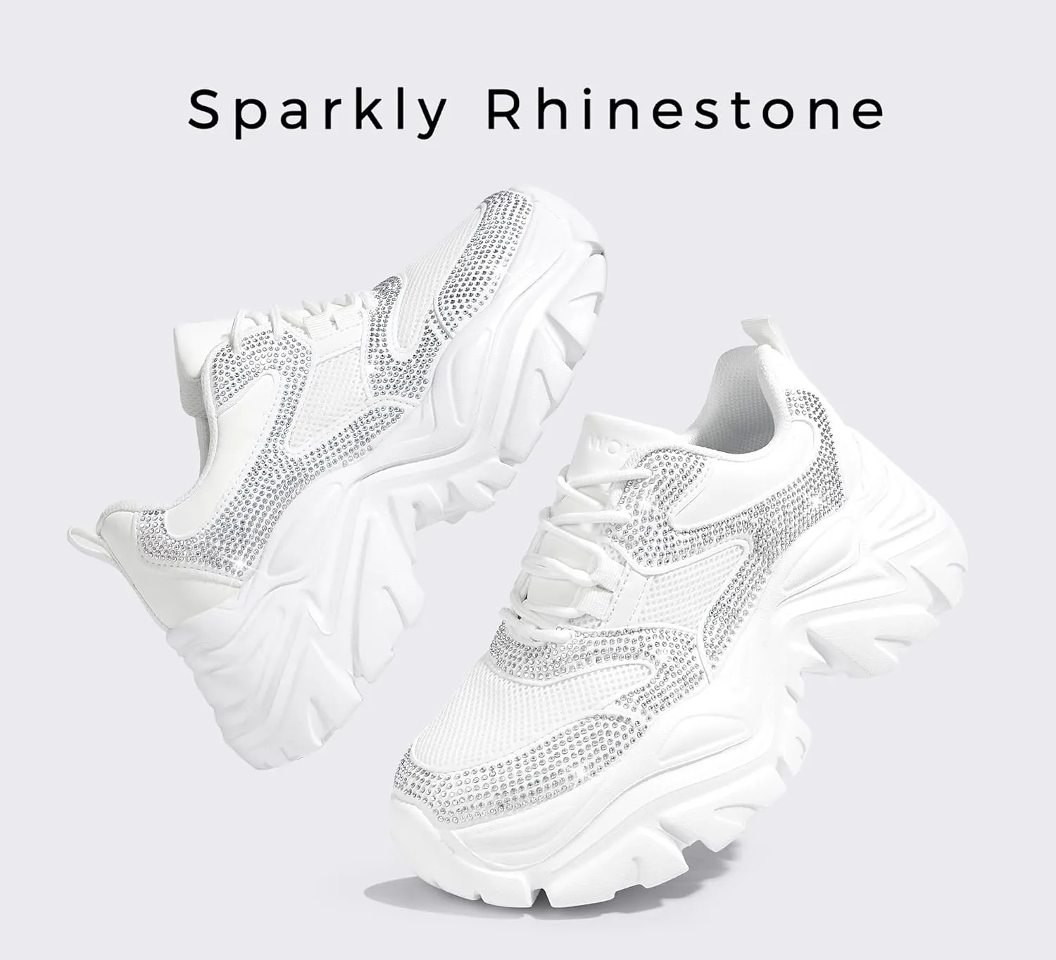 K KIP WOK Chunky Sneakers for Women Fashion Platform White Leather Casual Dad Shoes Comfortable Wedge Walking Sport Sneakers