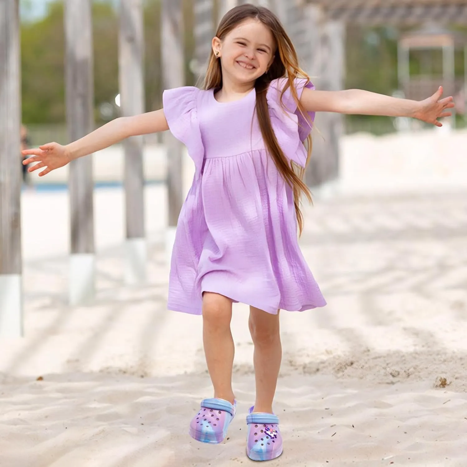 Kids Clogs Shoes Boys Girls Garden Slip On Shoes Toddler Clogs Children Slides Slippers Indoor Outdoor Beach Pool Shower Sandals