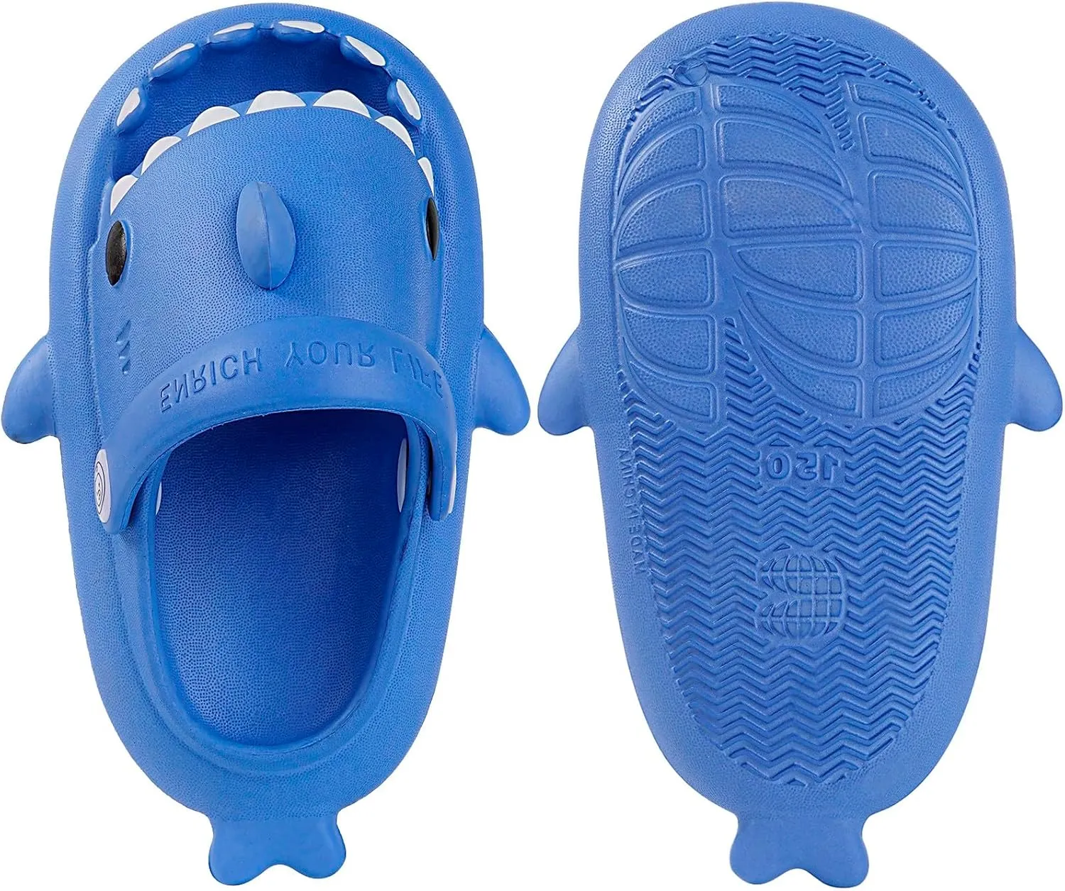 Kids Shark Slides Boys Girls Toddlers Cloud Shower Slippers Cute Cartoon Open Toe Sandals Cushioned Thick Sole Beach Pool Shoes