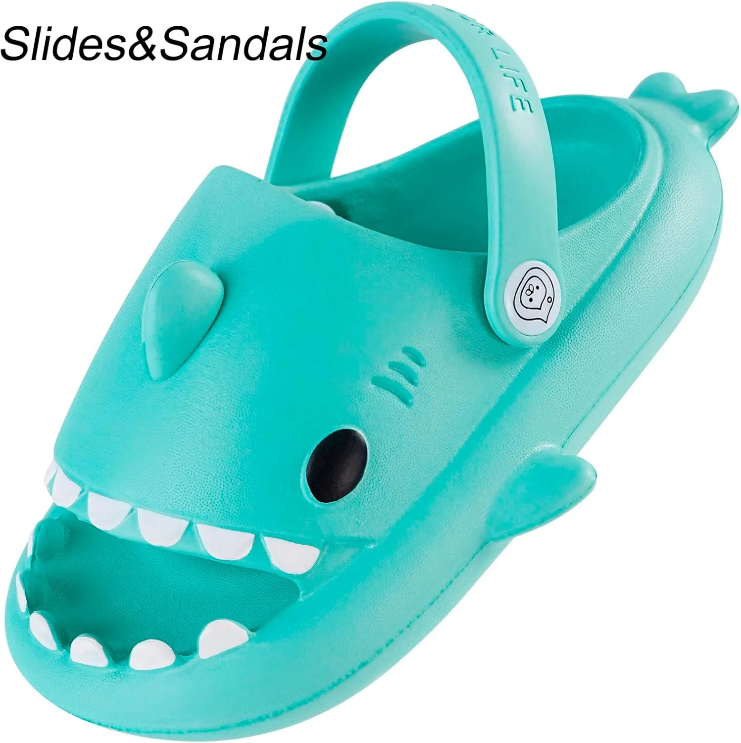 Kids Shark Slides Boys Girls Toddlers Cloud Shower Slippers Cute Cartoon Open Toe Sandals Cushioned Thick Sole Beach Pool Shoes