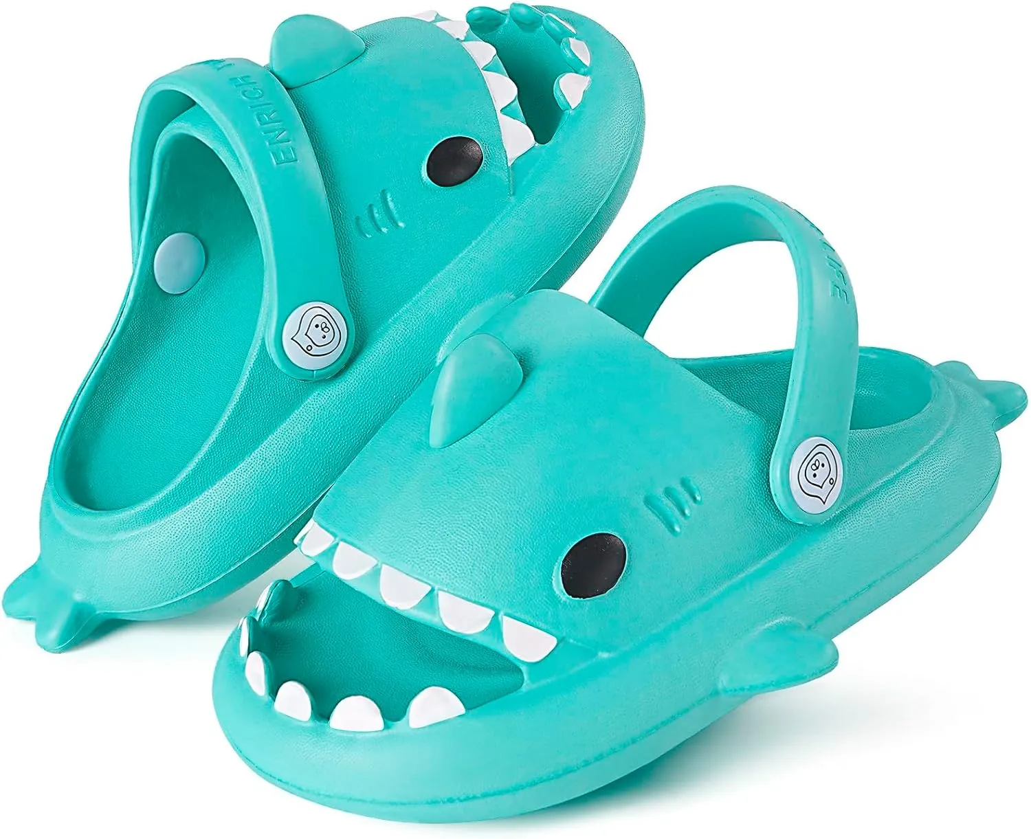 Kids Shark Slides Boys Girls Toddlers Cloud Shower Slippers Cute Cartoon Open Toe Sandals Cushioned Thick Sole Beach Pool Shoes