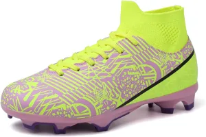 Kids Soccer Cleats Boys Girls Football Cleats Turf Soccer Shoes AG/FG
