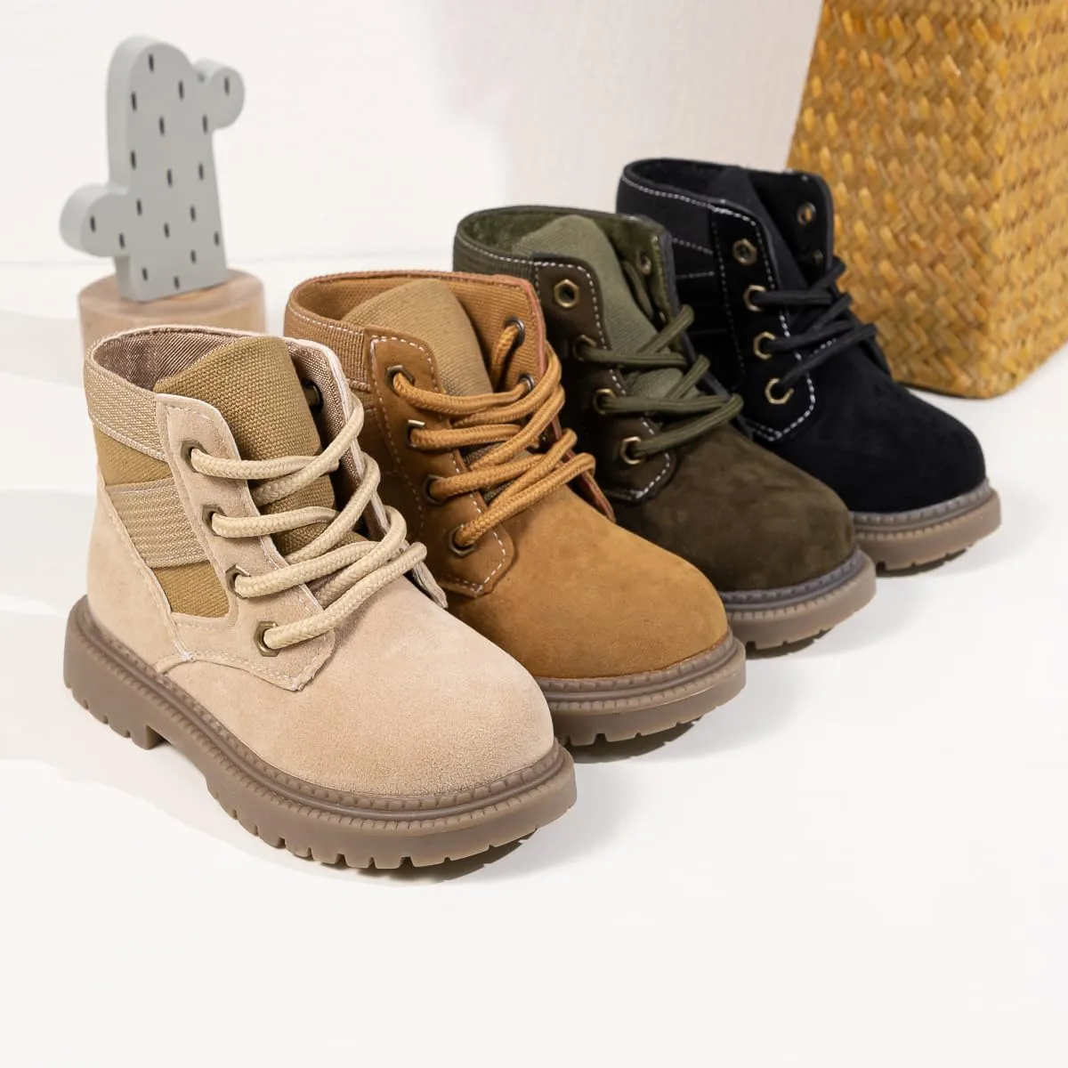 KIDSUN Toddler Boys Girls Boots Kids Work Boots Winter Snow Boots Lace Up Hiking Outdoor Boots (Toddler/little Kid)
