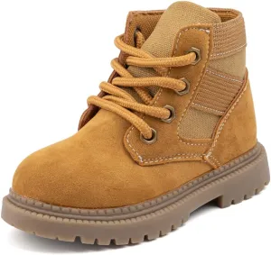KIDSUN Toddler Boys Girls Boots Kids Work Boots Winter Snow Boots Lace Up Hiking Outdoor Boots (Toddler/little Kid)