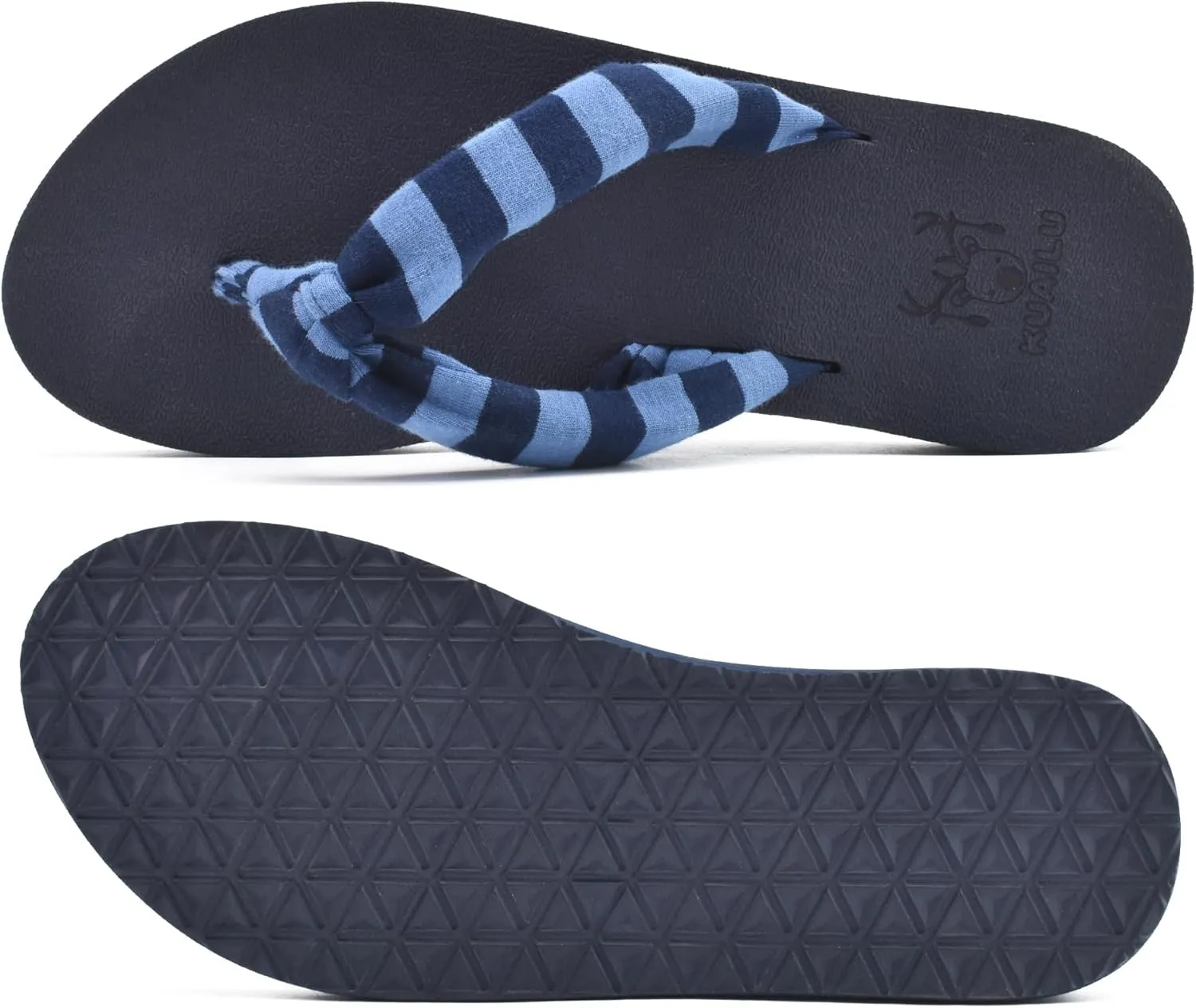 KuaiLu Flip Flops for Women with Arch Support Yoga Mat Comfortable Summer Beach Walking Thong Cushion Sandals Slip On Indoor Outdoor