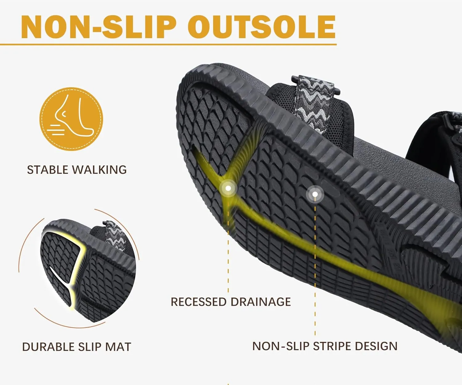 KuaiLu Womens Orthopedic Walking Sandals Recovery Sport Outdoor Hiking Water Sandles Thick Athletic Cushion Adjustable Strap Sandals with Comfortable Plantar Fasciitis Arch Support