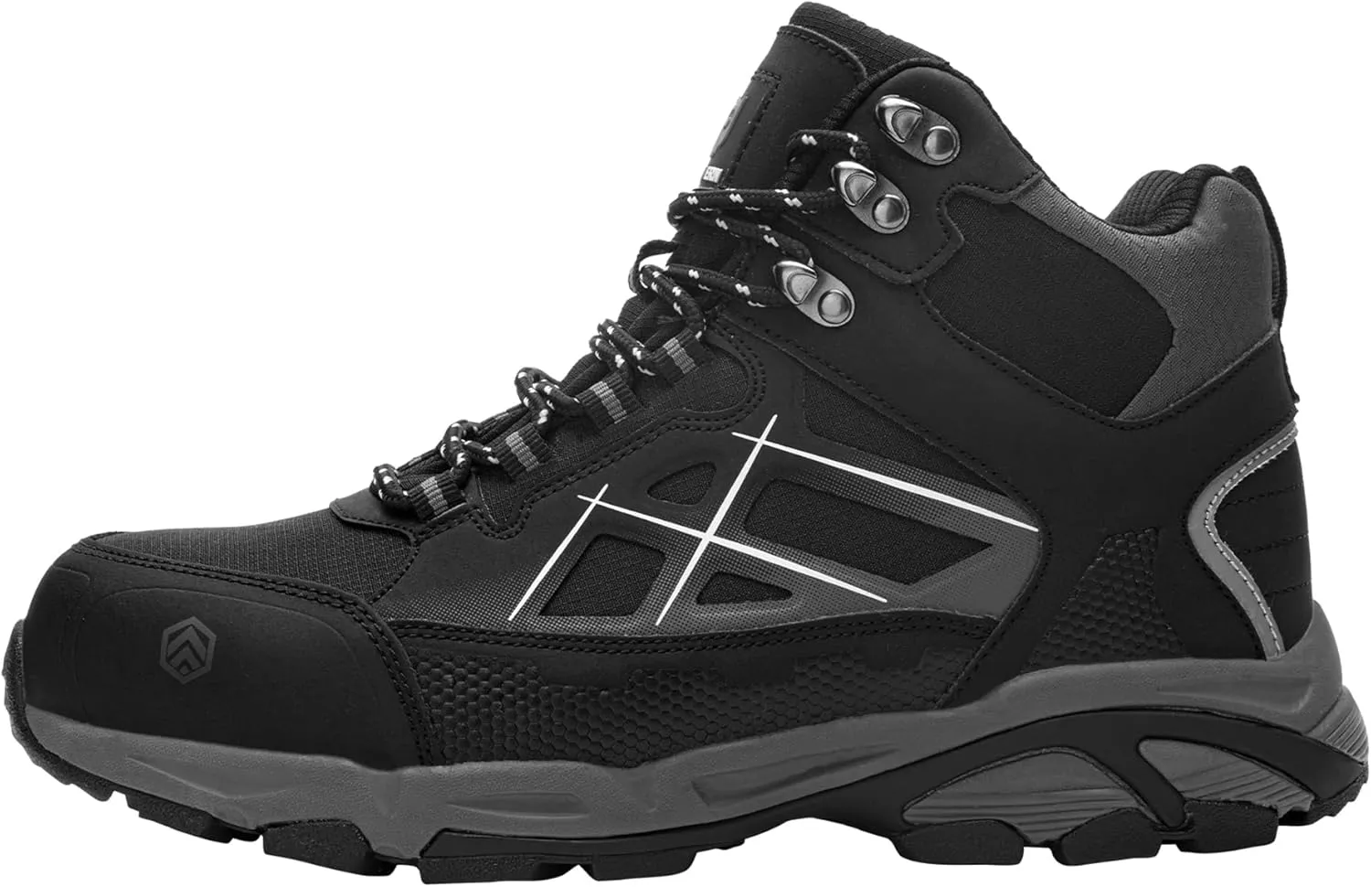LARNMERN Steel Toe Boots Men, Non Slip Work Puncture Proof Safety Boot, Industrial Construction Comfortable Outdoor Hiking Military Tactical Shoes