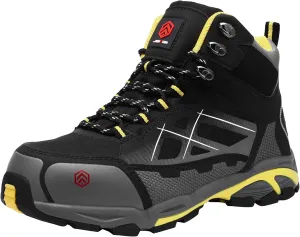 LARNMERN Steel Toe Boots Men, Non Slip Work Puncture Proof Safety Boot, Industrial Construction Comfortable Outdoor Hiking Military Tactical Shoes