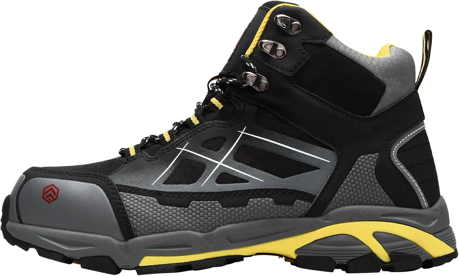 LARNMERN Steel Toe Boots Men, Non Slip Work Puncture Proof Safety Boot, Industrial Construction Comfortable Outdoor Hiking Military Tactical Shoes
