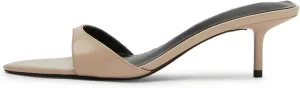 Leopard Kitten Heels Pointed Toe Mule Heels for Women Open Toe Kitten Heel for Party Dressy Wedding