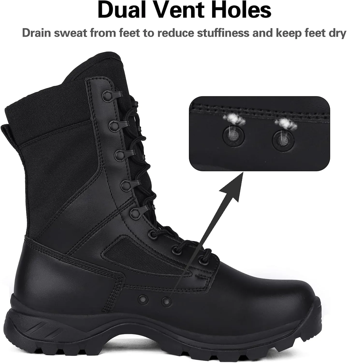 Lightweight Tactical Military Boots for Men Breathable Army Combat Police Boots for Work Motorcycle