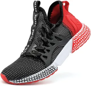 Littleplum Boys Running Shoes Slip On Kids Sneakers Mesh Tennis Shoes Lightweight Breathable for Athletic Gym School Sport