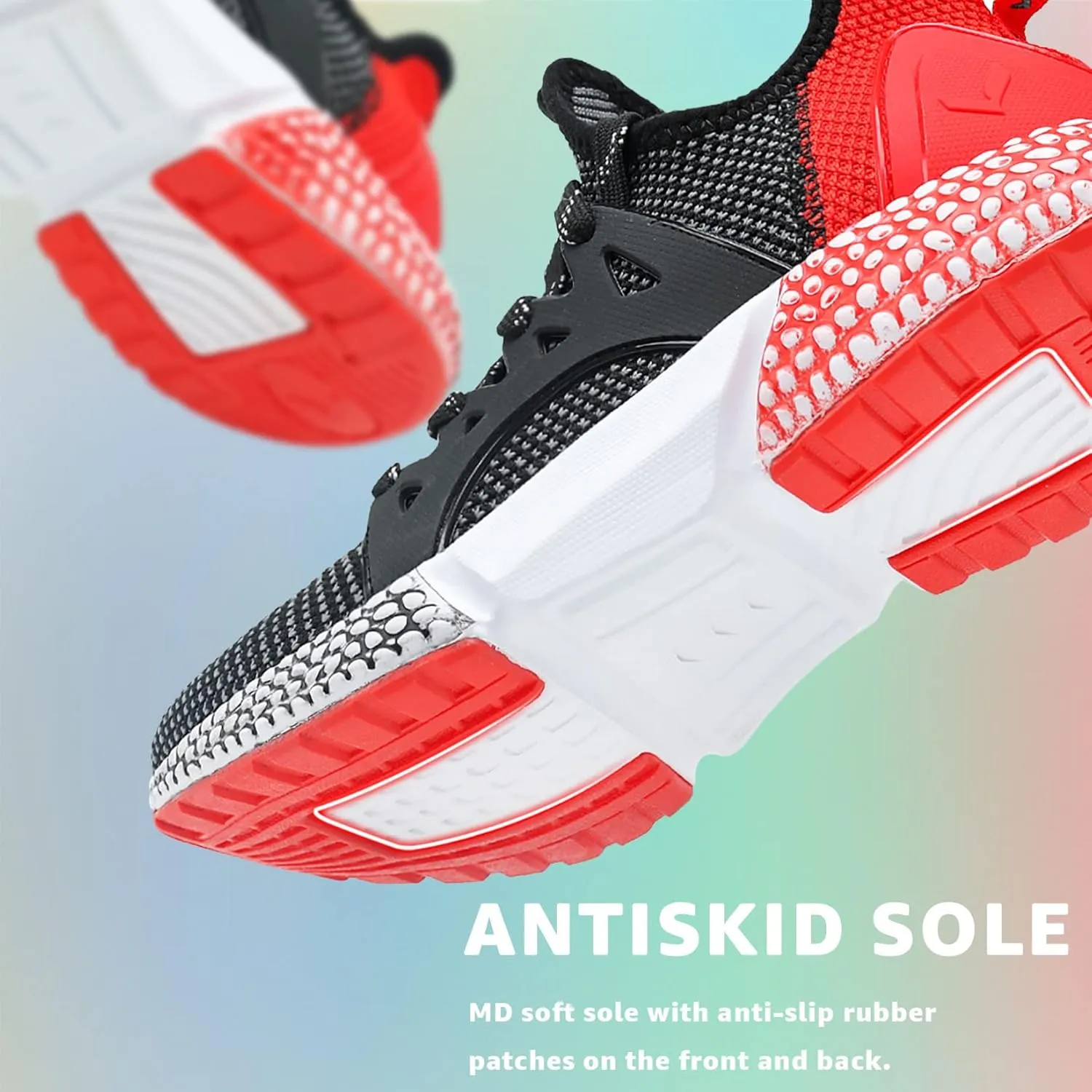 Littleplum Boys Running Shoes Slip On Kids Sneakers Mesh Tennis Shoes Lightweight Breathable for Athletic Gym School Sport