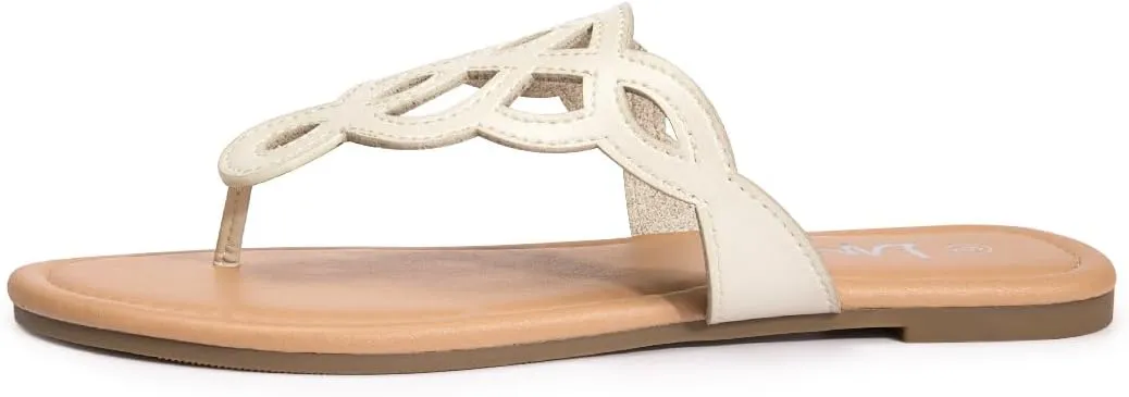 LM Women's Thong Sandals T-Strap Sandals Slip On Flat Sandals Flip Flop Casual Summer Slide Sandals