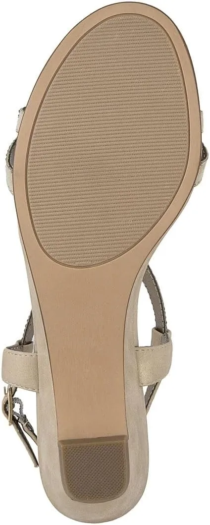 LONDON FOG Womens Macey Demi-Wedge Dress Sandals