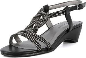 LONDON FOG Womens Macey Demi-Wedge Dress Sandals