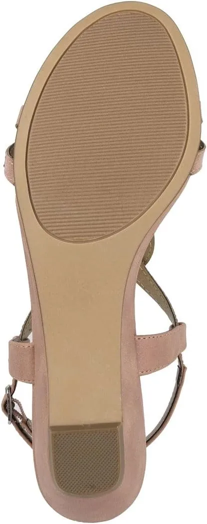 LONDON FOG Womens Macey Demi-Wedge Dress Sandals