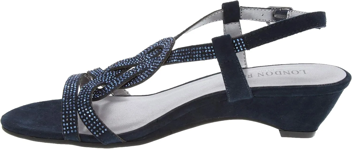 LONDON FOG Womens Macey Demi-Wedge Dress Sandals
