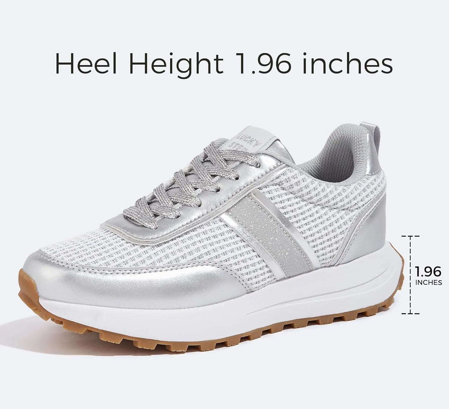 LUCKY STEP Women Platform Walking Shoe Fashion Retro Classic Casual Trainers Braided Rhinestone Sneakers Tennis Running Walking Shoes