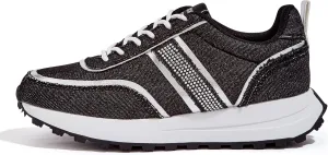 LUCKY STEP Women Platform Walking Shoe Fashion Retro Classic Casual Trainers Braided Rhinestone Sneakers Tennis Running Walking Shoes