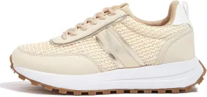 LUCKY STEP Women Platform Walking Shoe Fashion Retro Classic Casual Trainers Braided Rhinestone Sneakers Tennis Running Walking Shoes