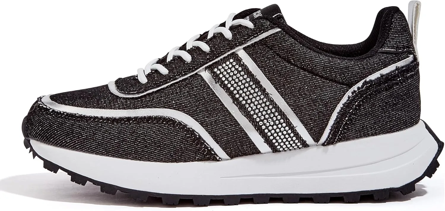 LUCKY STEP Women Platform Walking Shoe Fashion Retro Classic Casual Trainers Braided Rhinestone Sneakers Tennis Running Walking Shoes