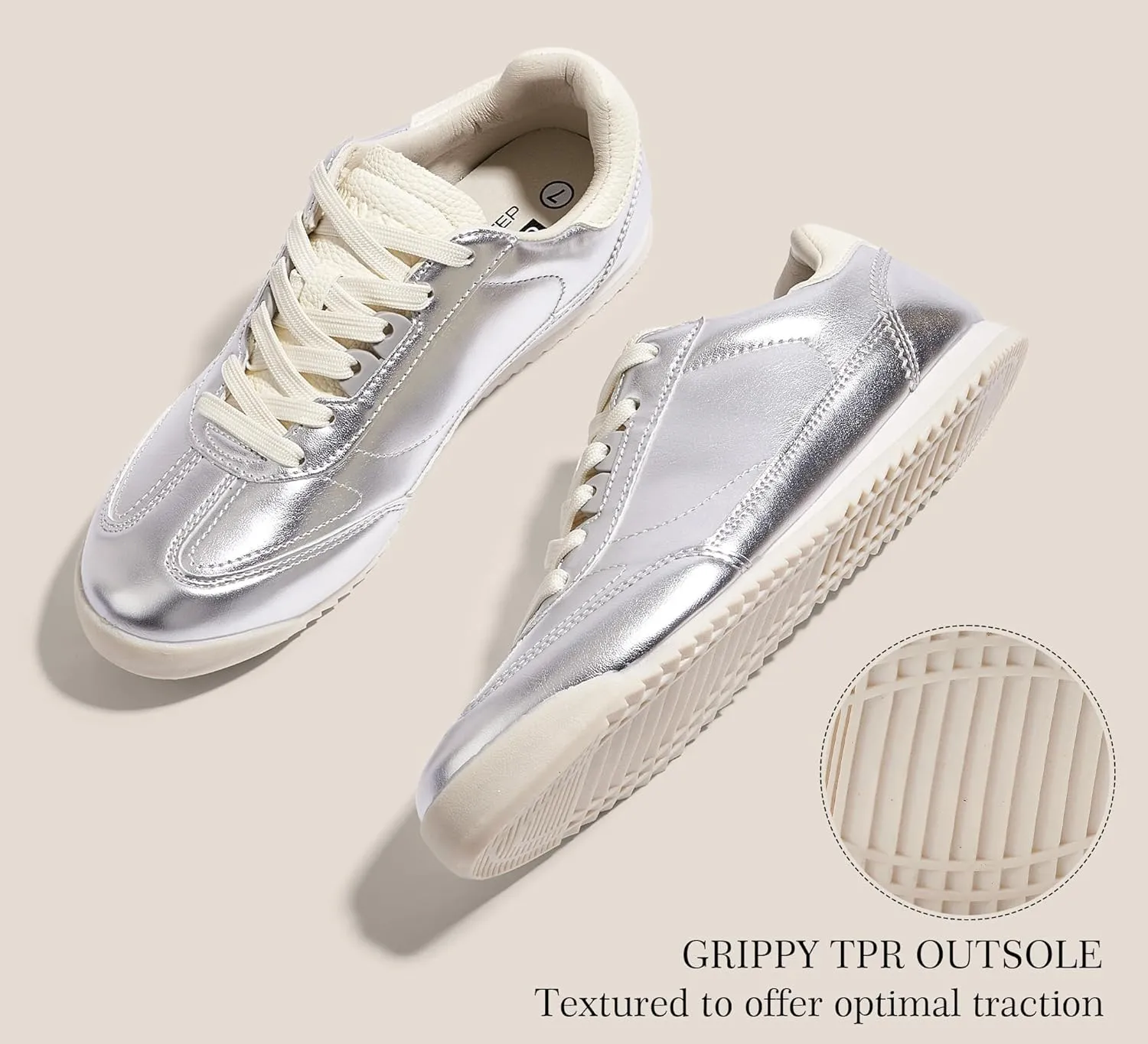 LUCKY STEP Women's Fashion Sneakers Neutral Comfortable Walking Running Gym Workout Shoes