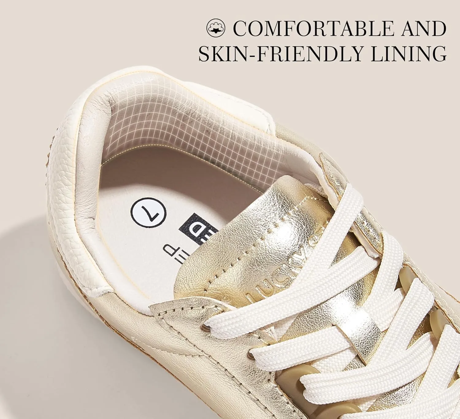 LUCKY STEP Women's Fashion Sneakers Neutral Comfortable Walking Running Gym Workout Shoes