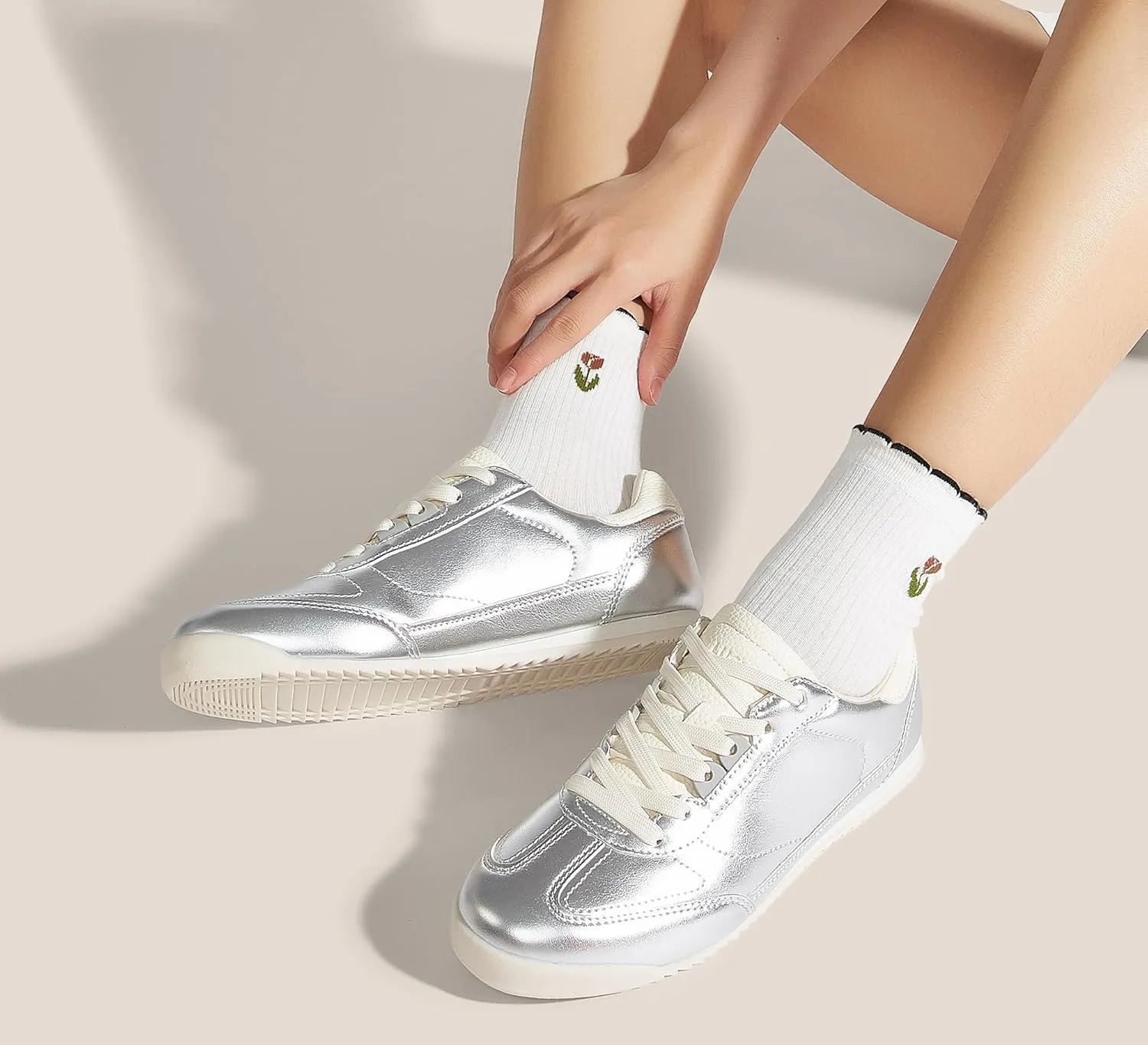 LUCKY STEP Women's Fashion Sneakers Neutral Comfortable Walking Running Gym Workout Shoes