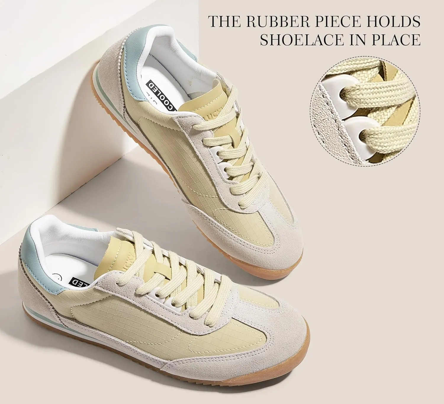 LUCKY STEP Women's Fashion Sneakers Neutral Comfortable Walking Running Gym Workout Shoes