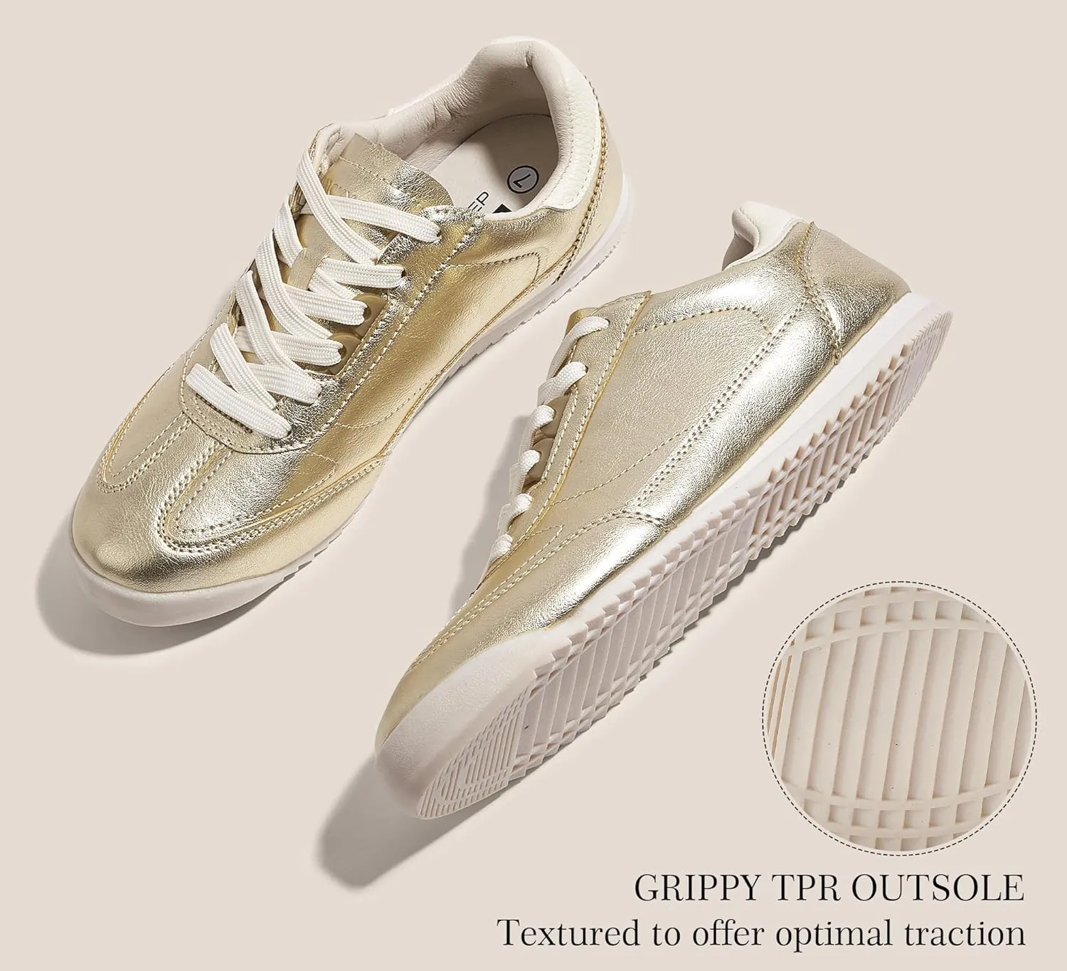 LUCKY STEP Women's Fashion Sneakers Neutral Comfortable Walking Running Gym Workout Shoes