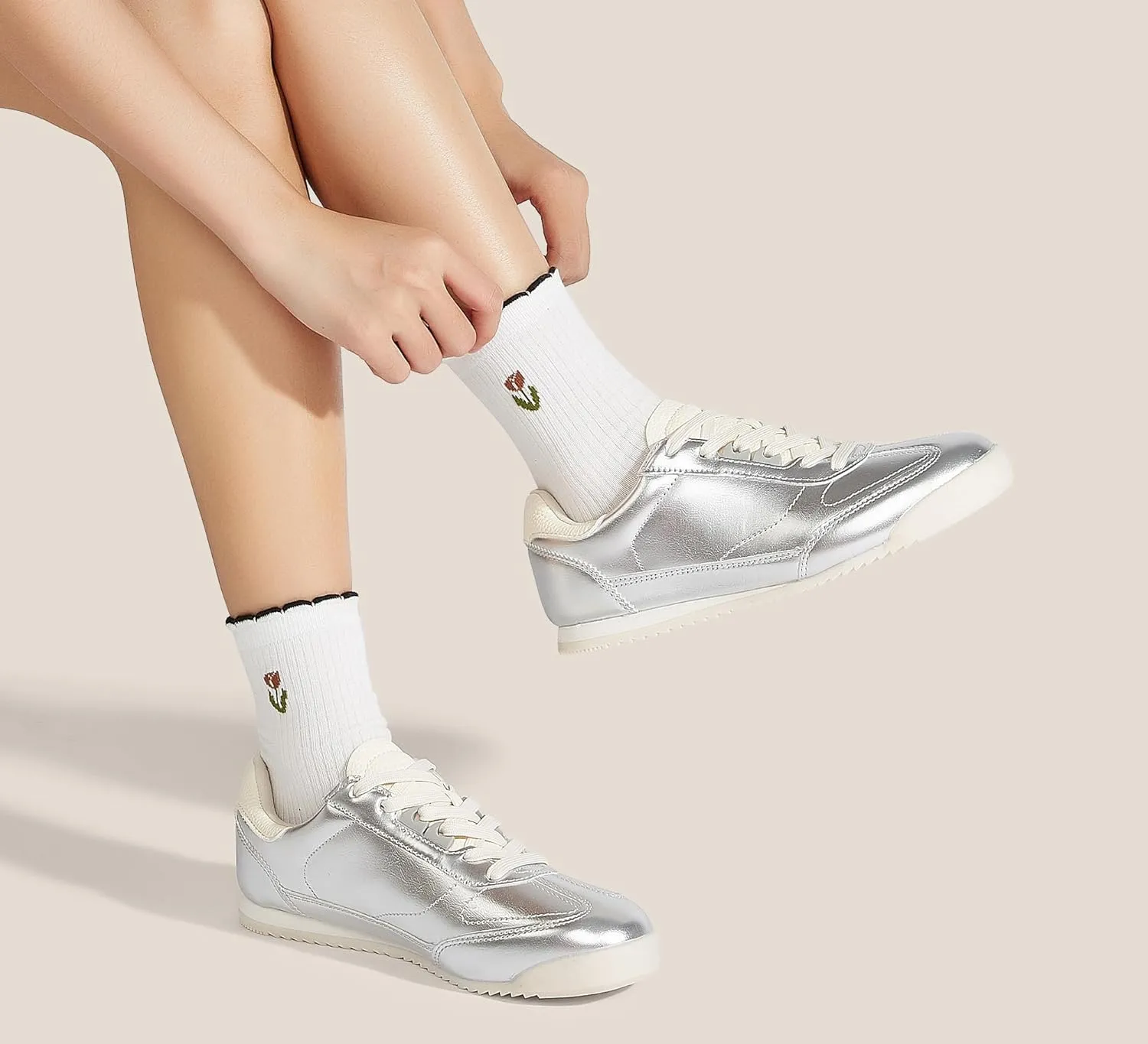 LUCKY STEP Women's Fashion Sneakers Neutral Comfortable Walking Running Gym Workout Shoes
