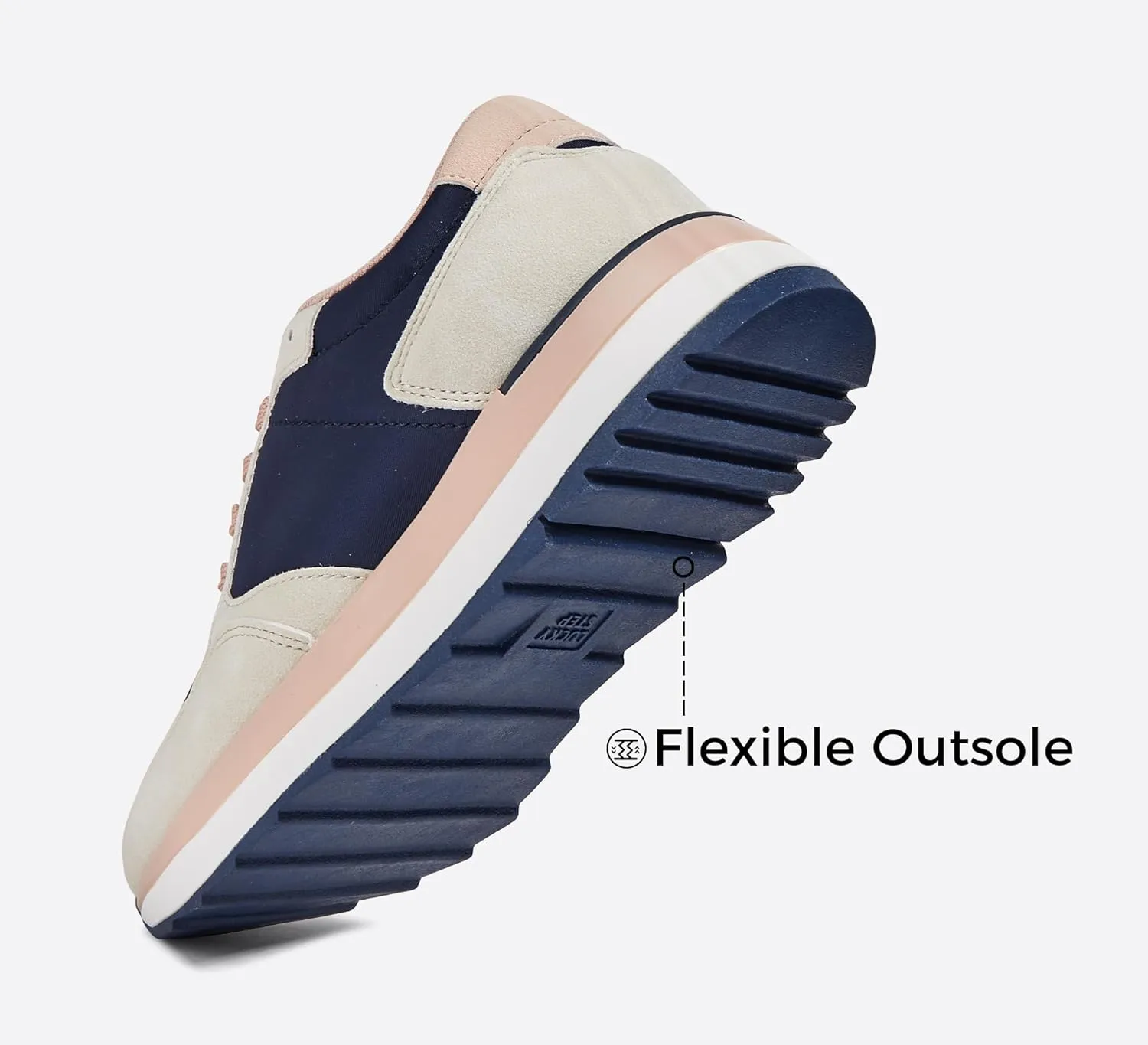 LUCKY STEP Women's Platform Fashion Sneakers Retro Neutral Classic Trainers Colorblock Casual Lace-up Stylish Tennis Chunky Walking Shoes