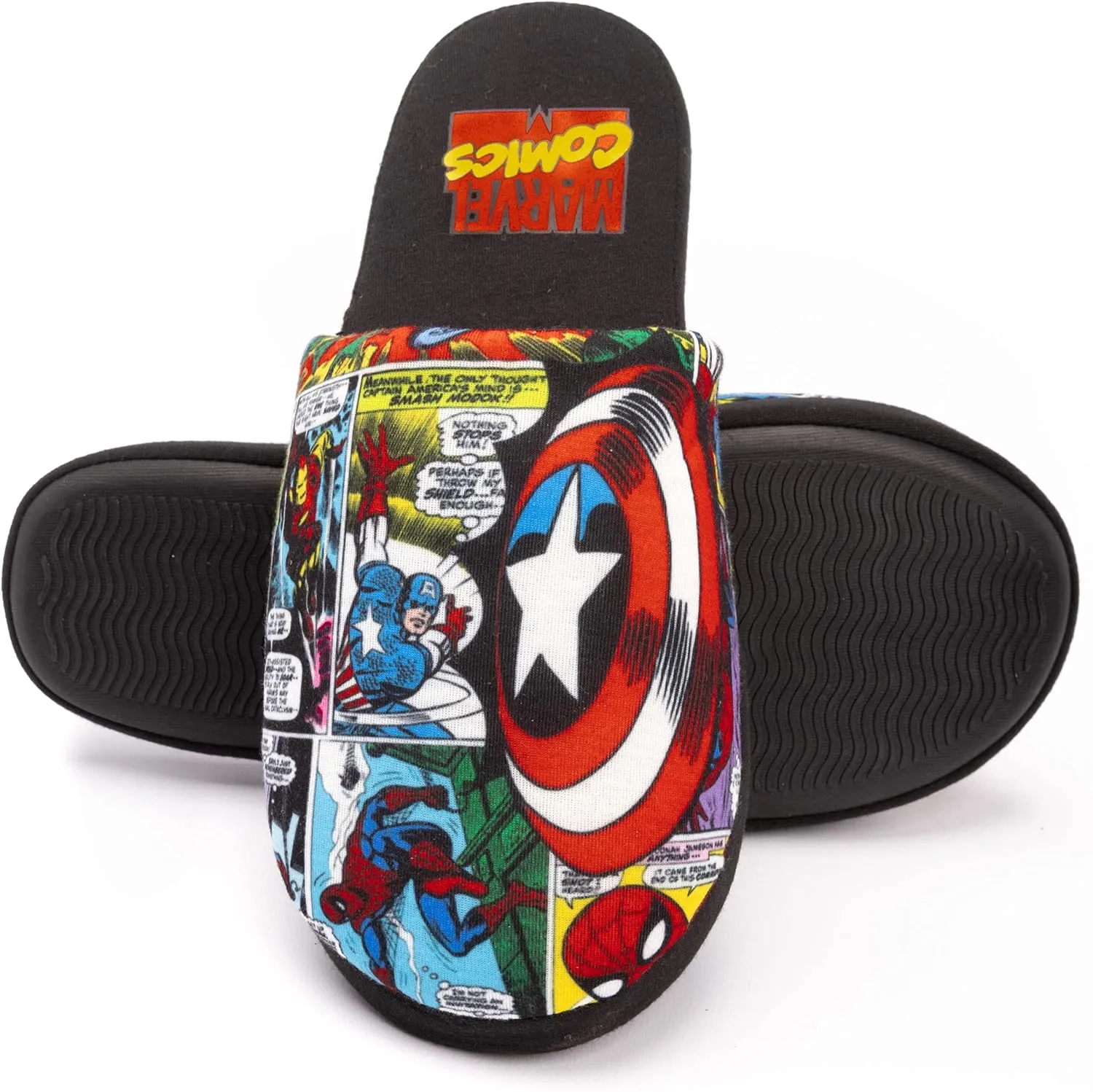 Marvel Avengers Slippers Comic Mens Slip On House Shoes Loafers
