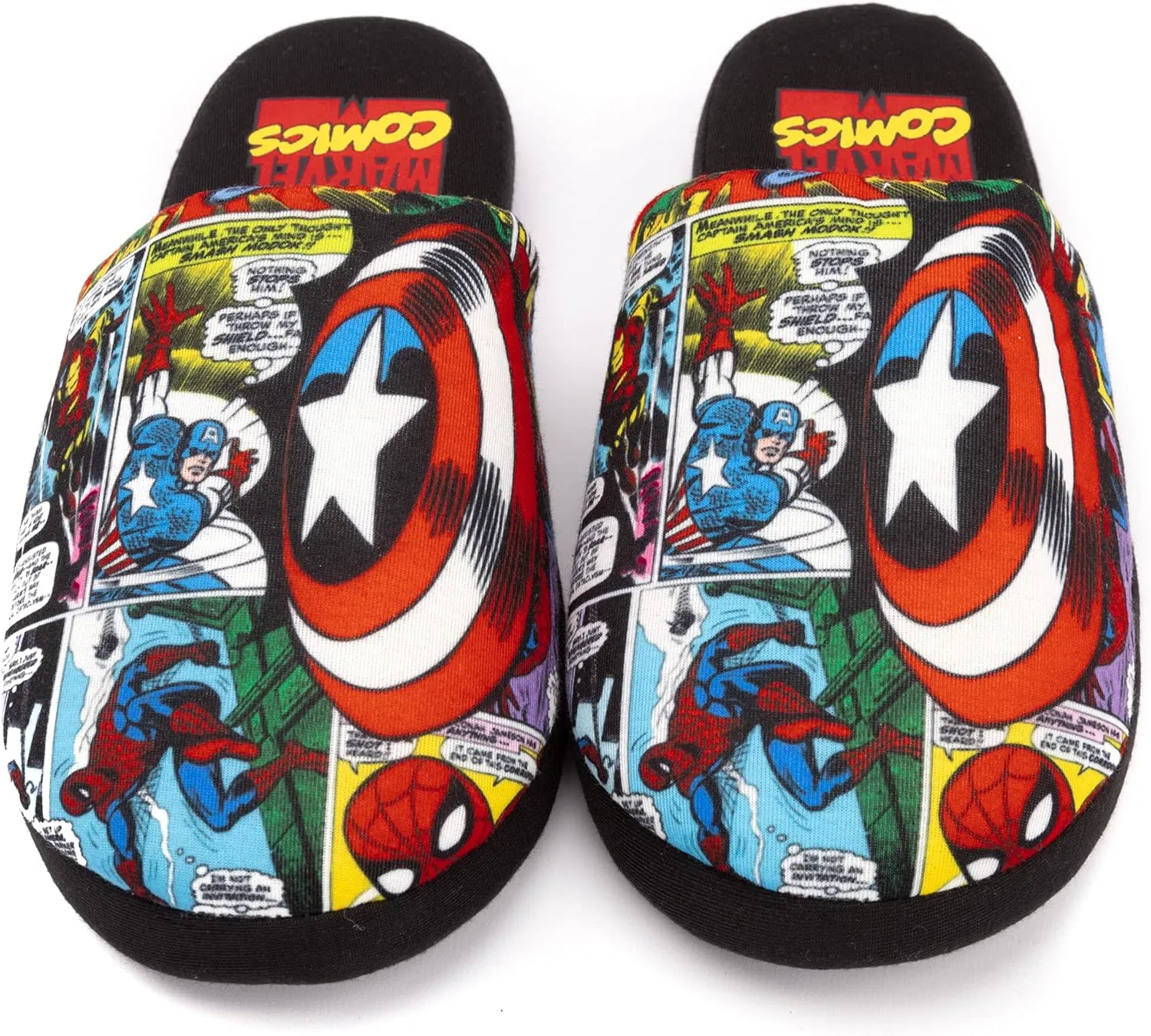 Marvel Avengers Slippers Comic Mens Slip On House Shoes Loafers