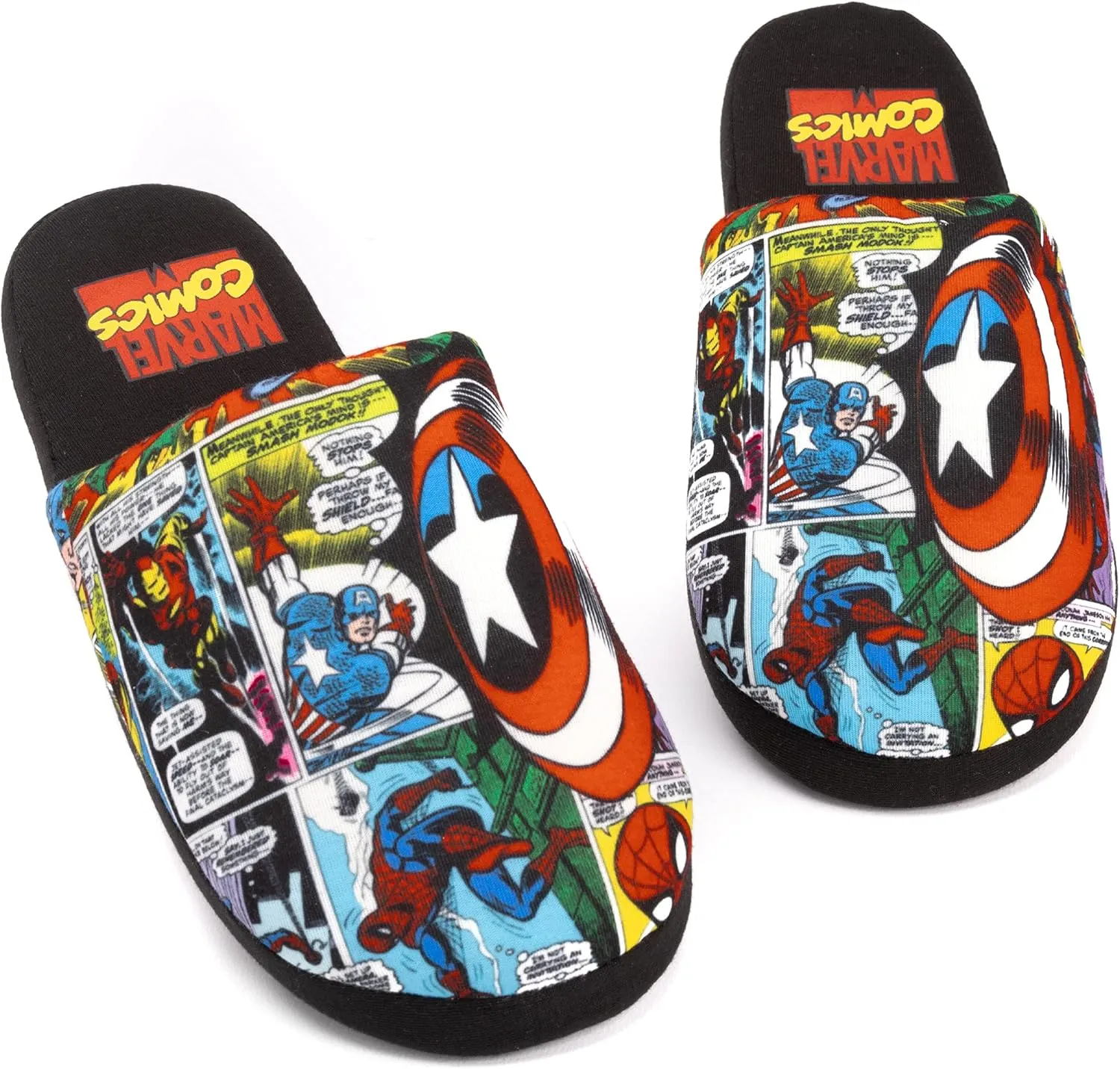 Marvel Avengers Slippers Comic Mens Slip On House Shoes Loafers