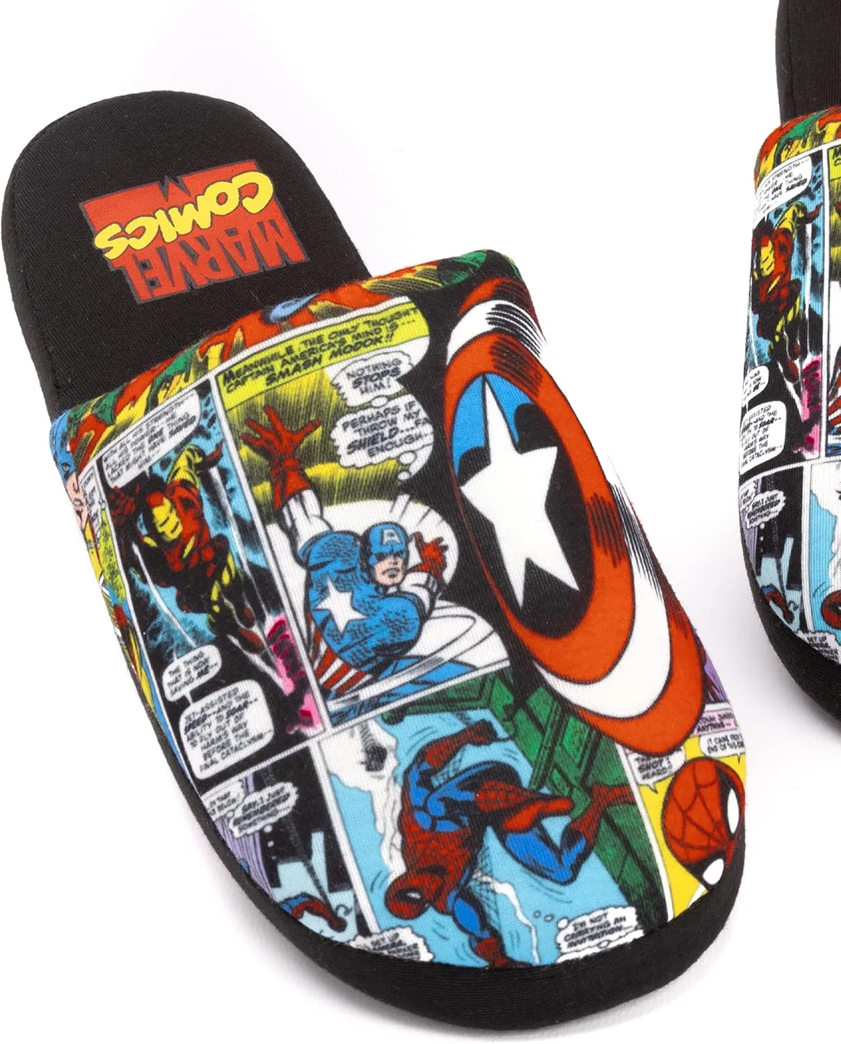 Marvel Avengers Slippers Comic Mens Slip On House Shoes Loafers