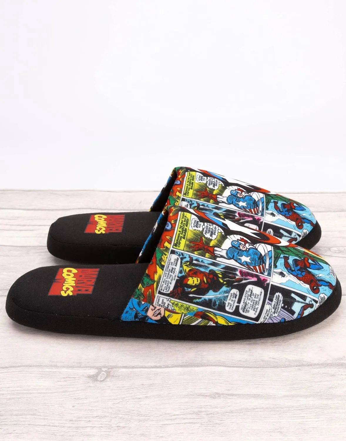 Marvel Avengers Slippers Comic Mens Slip On House Shoes Loafers