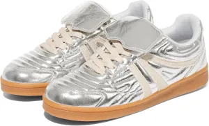 Mattiventon Women's Fashion Sneakers Casual Tennis Shoes Comfortable Retro Sneakers Lace-up Low Top Non-Slip Walking Shoes for 2025 Trendy