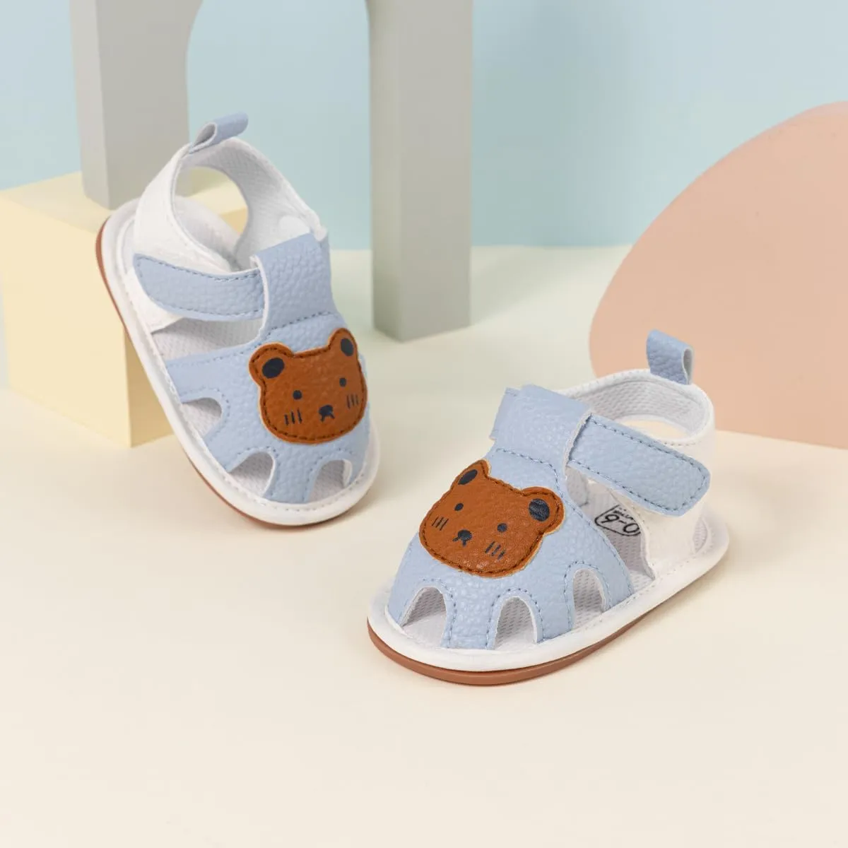 Meckior Baby Infant Boy Girl Sandals Newborn Non-Slip Soft Rubber Sole Sandals for Baby Boys Open-Toe Outdoor Casual Summer First Walkers Shoes