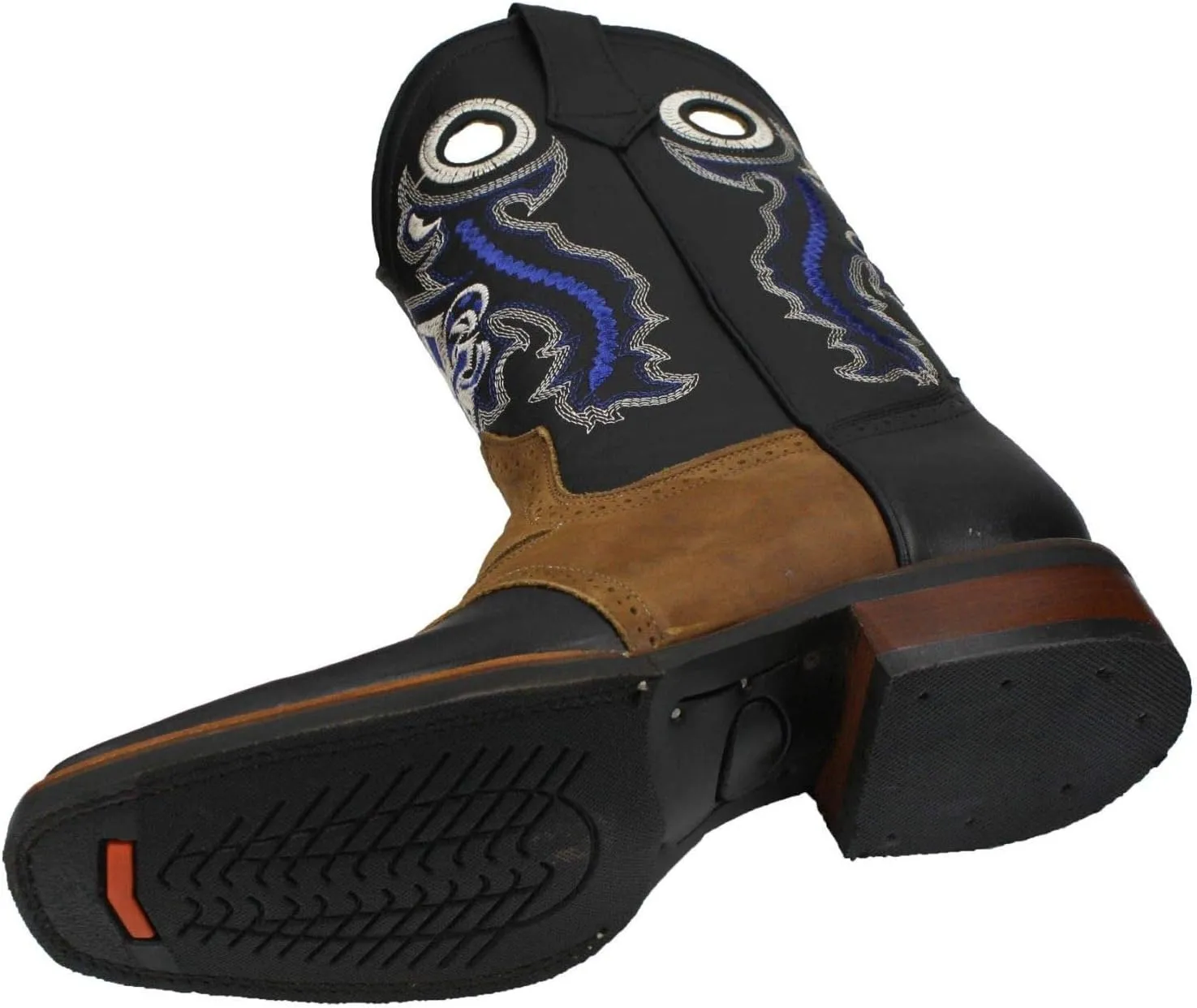 Men Genuine Cowhide Leather Cowboy Rodeo Western Boots