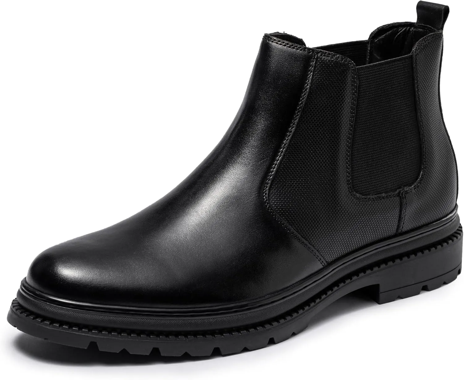 Mens Chelsea Dress Boots Classic Fashion Casual Leather Slip On Ankle Boot for Men