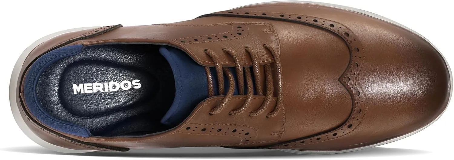 Men's Dress Sneakers Lightweight Casual Business Wingtip Oxford Shoes