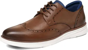 Men's Dress Sneakers Lightweight Casual Business Wingtip Oxford Shoes