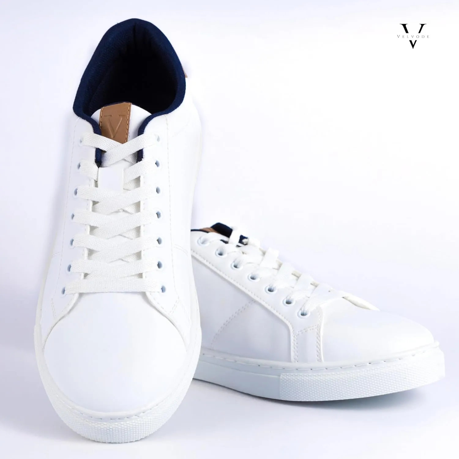 Men's Fashion Everyday Sneakers with Comfortable Memory Foam Insoles - Stylish & Durable White Sneakers for Men, Ideal for Casual Wear - Men's White/Black Shoes