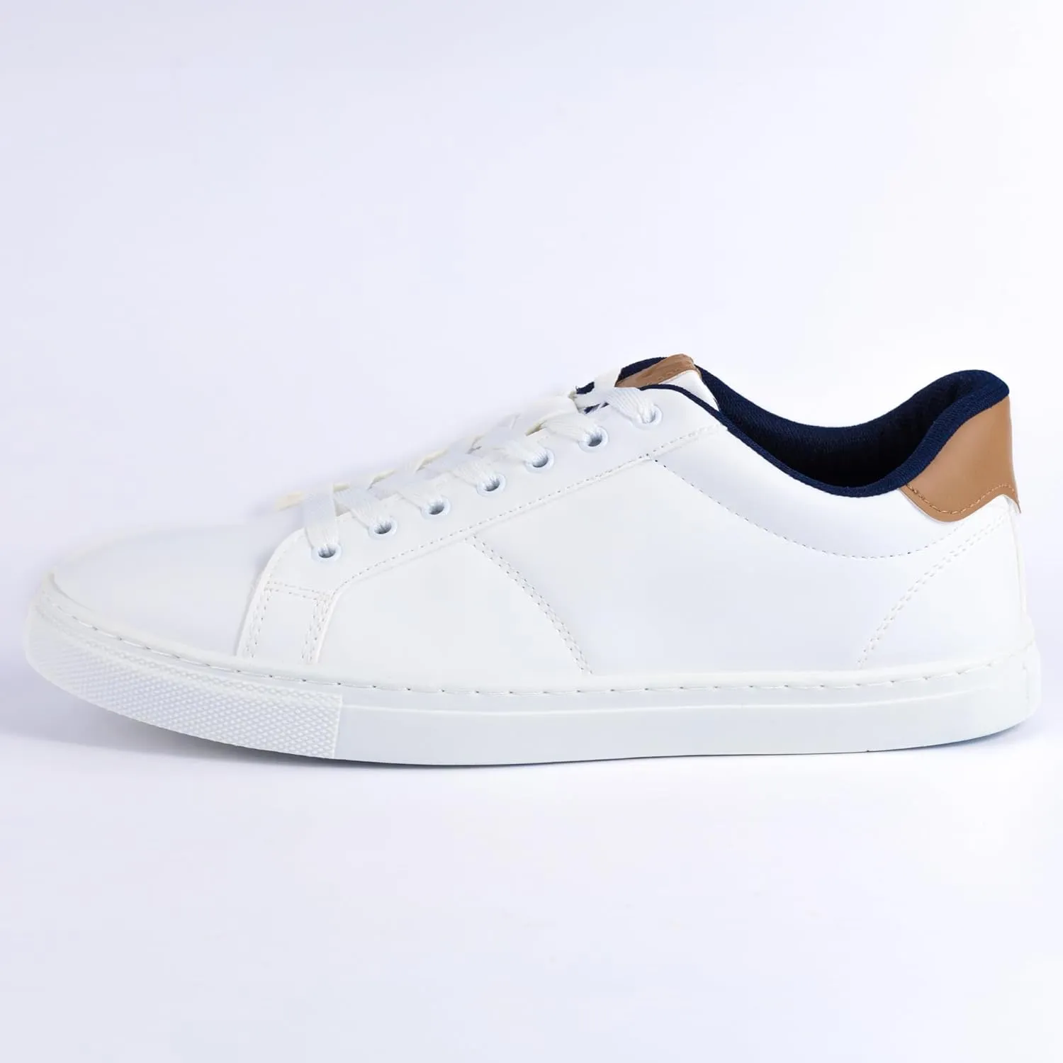 Men's Fashion Everyday Sneakers with Comfortable Memory Foam Insoles - Stylish & Durable White Sneakers for Men, Ideal for Casual Wear - Men's White/Black Shoes